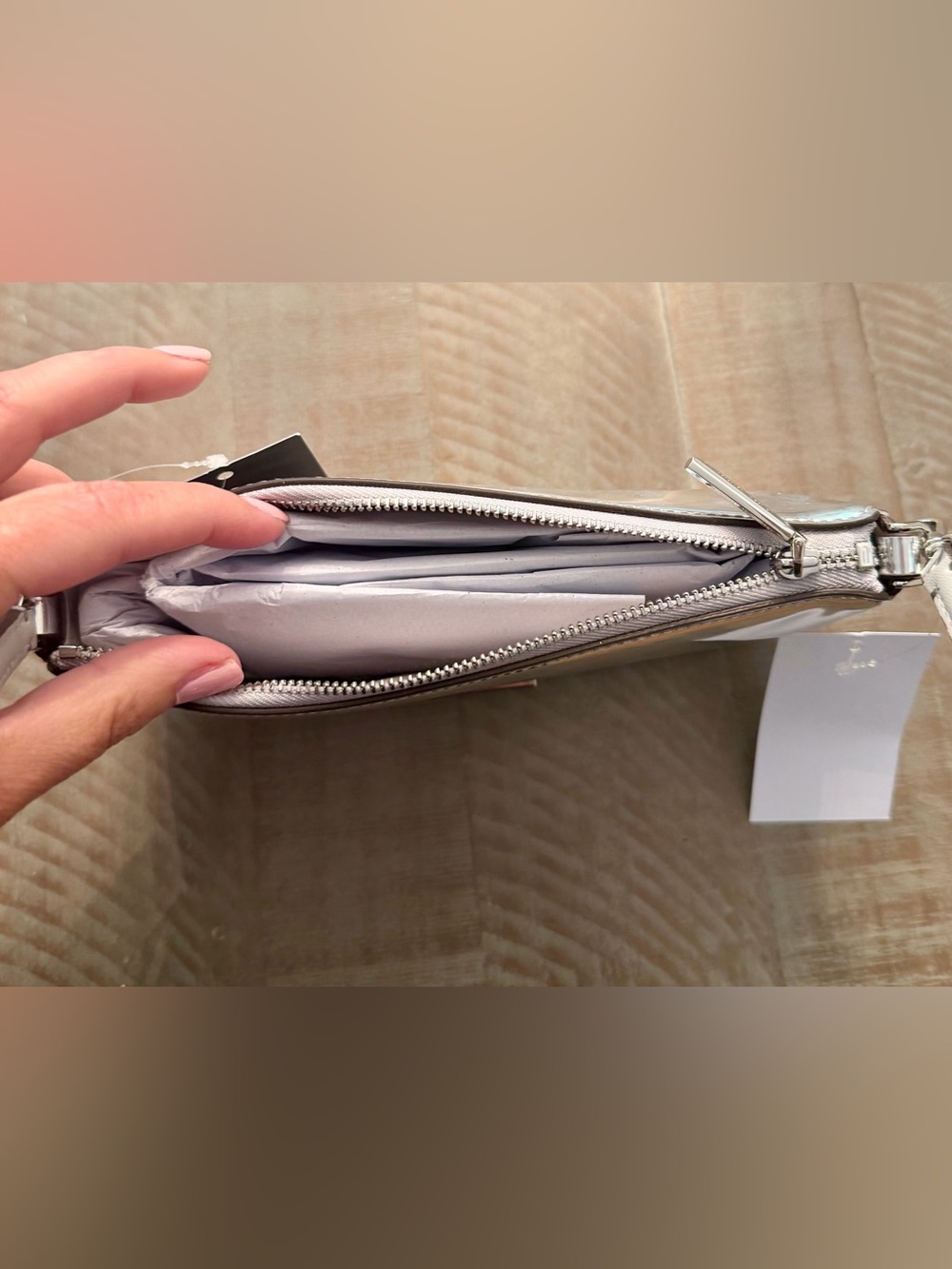 Kate Spade Bridget Bag in Mirrors Metallic Silver NEW! - Picture 5 of 5